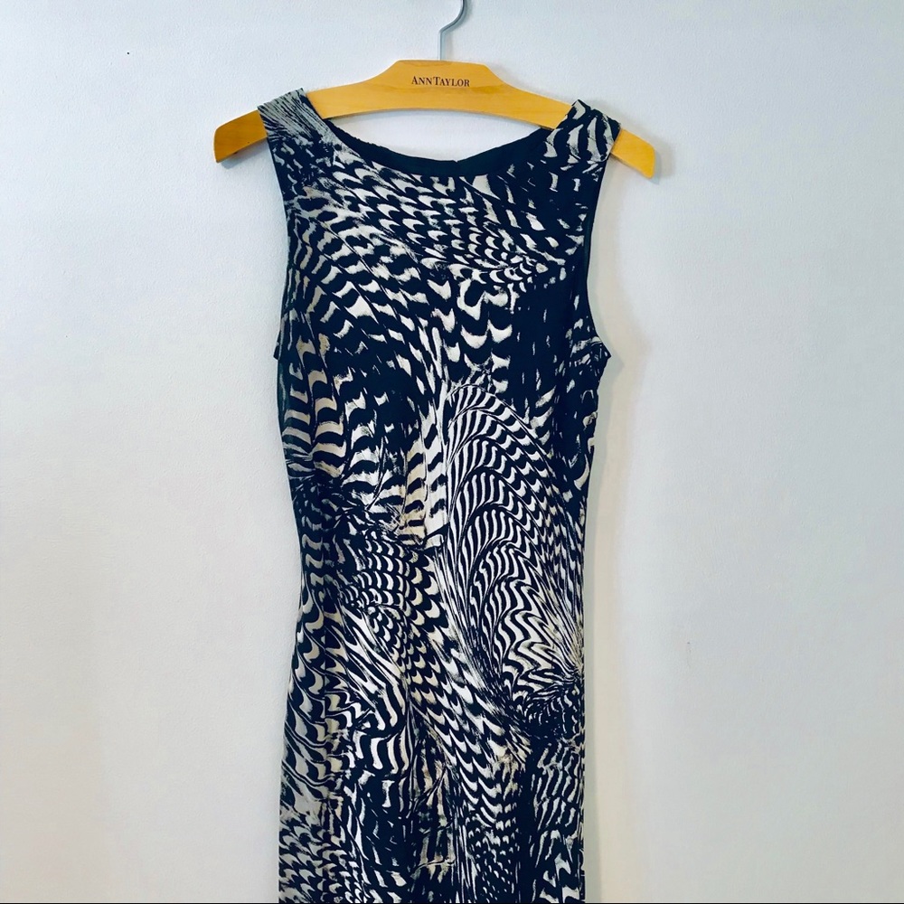 Donna Ricco black and white printed dress